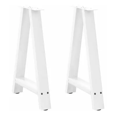 (white, x (72-73) cm) vidaXL Coffee Table Legs A-Shaped Desk Legs Metal Bar Stand DIY pcs Steel