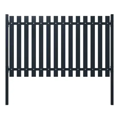 vidaXL Fence Panel Anthracite 174.5x100cm Powder-coated Steel Garden Barrier