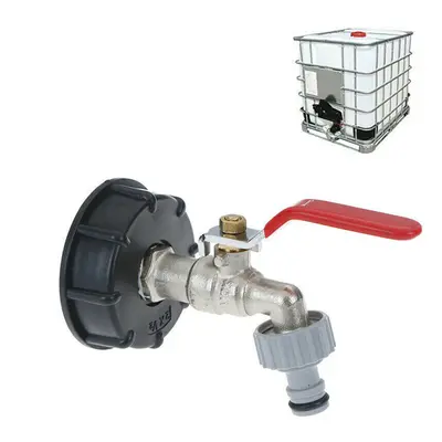 Adapter With 1/2 Brass Outlet Tap For Rain Water Tank Rainwater Barrel