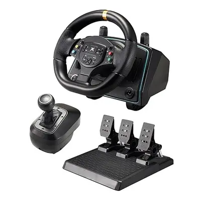 Gaming Steering Wheel with Hall Effect Pedals and Shifter, 900Â°/ 1080Â° Steering Wheel PC, Xbox