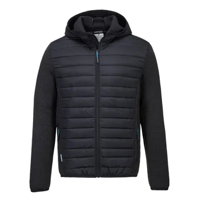 (L, Grey Marl) Portwest Mens KX3 Baffled Hybrid Jacket