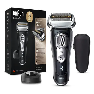 Braun Series Pro 9465cc Men's Electric Shaver, 4+1 Head with ProLift Trimmer, 5-in-1 Cleaning St