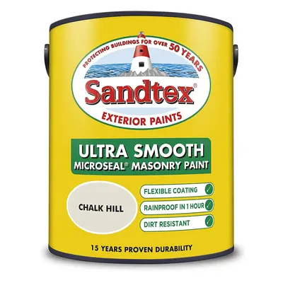 Sandtex 5L Smooth Masonry Paint Chalk Hill