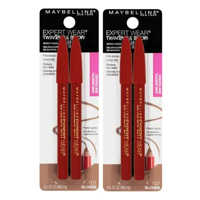 Maybelline New York Expert Wear Twin Brow & Eye Pencils Makeup Blonde Count (Pack of 2)