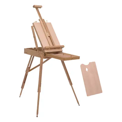 HOMCOM Tripod Art Easel Wooden Drawing Board Workstation Folding French Sketch