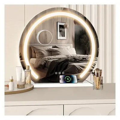 50cm Round LED Lighted Hollywood Mirror Dimmble Vanity Make up Mirror