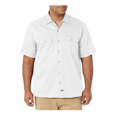 Dickies Mens Short-Sleeve Work Shirt White Medium