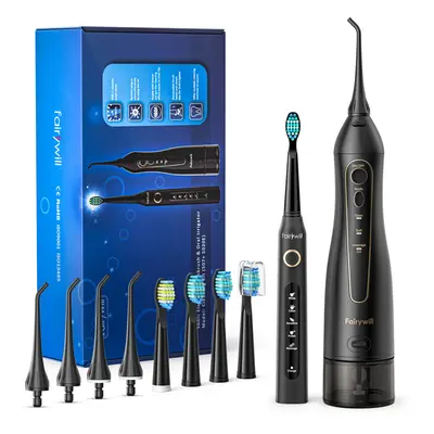 Fairywill Electric Toothbrush + Cordless Oral Irrigator Water Flosser