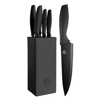 Knife Set with Block, Kitchen Knives with Sharp Stainless Steel Blades (Chef, Paring, Utility, C