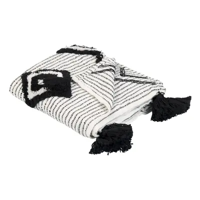 Blanket x cm White and Black SAATLI