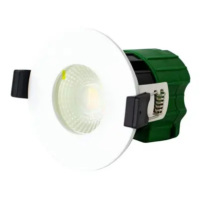 Ftype Colour Change 6W 600Lm Dimmable Fire Rated Downlight - Ip65 - White Bezel Inc - 3000K-4000