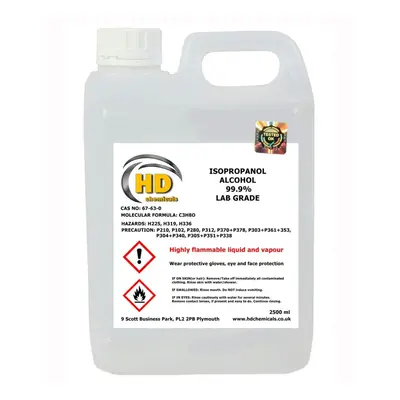 (2500ml - 2.5L) Isopropyl Alcohol 99.9% PURE Isopropanol IPA