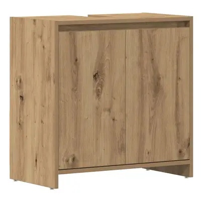 (artisan oak) vidaXL Bathroom Cabinet Engineered Wood Organiser Storage Shelf Multi Colours