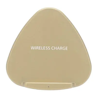 (Gold) Portable Foldable Mini Fast Wireless Charger Stand Holder Intelligent Recognition Qi