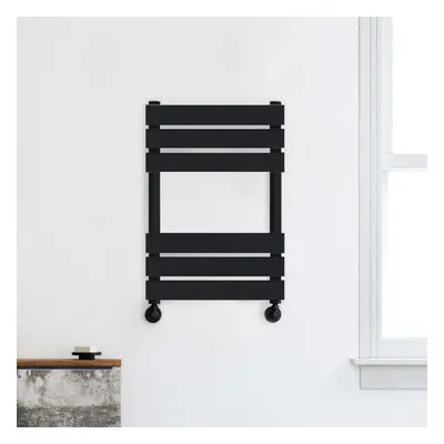 Nes Home x 400mm Flat Panel Heated Towel Rail Radiator Black