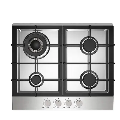 Statesman GH60WH Burner Gas Hob Cooktop, Front Panel Control, 60cm, White