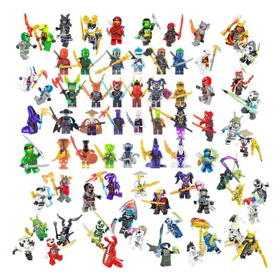 (72pcs-D) Ninja Skeletons Anaconda Tribe MiniFigures Toys Fit Lego Kids Gift