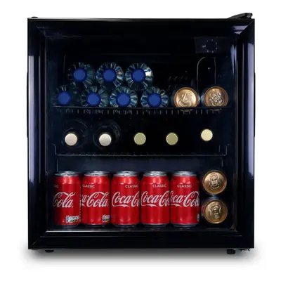 Mini Drinks Fridge, Table Top 50L Beer / Wine Cooler With Glass Door - SIA DC2BL