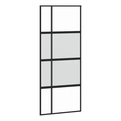 (black, x cm/half frosted) vidaXL Sliding Door Inner Glass Door Sliding Barn Door Aluminium and 