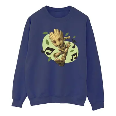 (XL, Navy Blue) Marvel Womens/Ladies Guardians Of The Galaxy Groot Musical Notes Sweatshirt