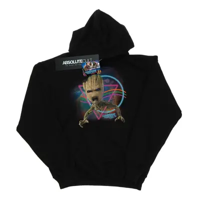 (M, Black) Marvel Mens Guardians Of The Galaxy Neon Groot Hoodie