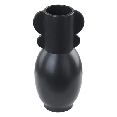 Flower Vase MYTILENE Ceramic Black