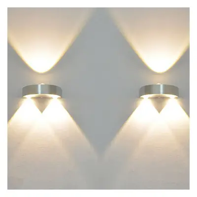 (2PCS) Indoor Wall Light Aluminum Metal Wall Lamp Modern Wall Light for Living Room Bedroom Hote