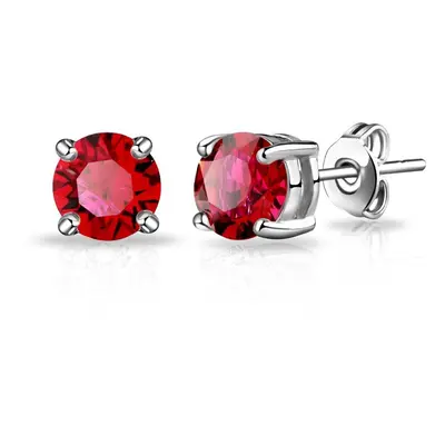 July (Ruby) Birthstone Earrings Created with Swarovski Crystals