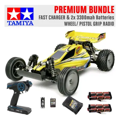 TAMIYA RC Sand Viper DT-02 Tuned 2WD 1:10 Premium Wheel Radio Bundle