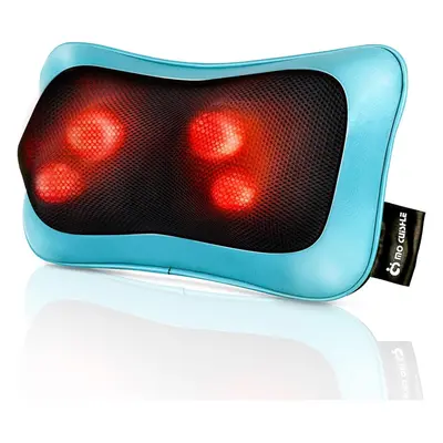 Shiatsu Neck and Back Massager Pillow with Heating Function, Deep Tissue Kneading Massage for Ba