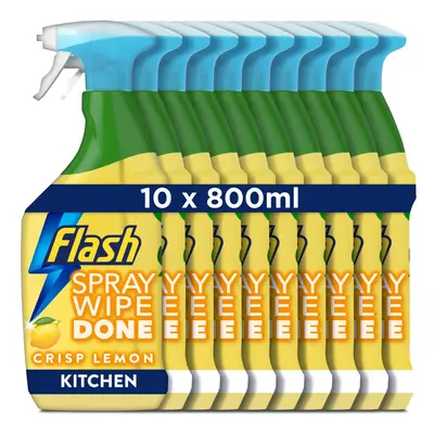 Spray Wipe Done Bright Crisp Lemon Cleaning Spray 10x800ml