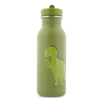 Drinking Bottle - Mr. Dino - 500ml Stainless Steel Water Bottle for Kids - Green - Leakproof - E