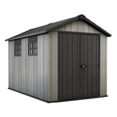 Keter Garden Shed Oakland Anthracite Log Timber Cabin Tool Storage Shed