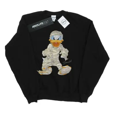 (S, Black) Disney Mens Mummy Donald Duck Sweatshirt