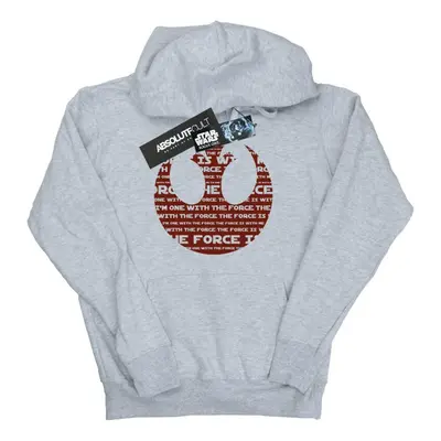 (M, Heather Grey) Star Wars Womens/Ladies Rogue One I'm One With The Force Alliance Emblem Red H