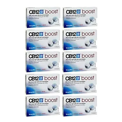 CB12 Boost Sugar Free Gum - Strong Mint (10)