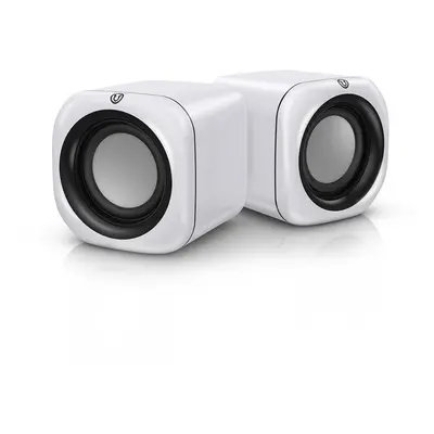 (White) Home Laptop Mini USB Stereo Speaker 3.5mm Audio Jack Portable Mobile Phone Small Speaker