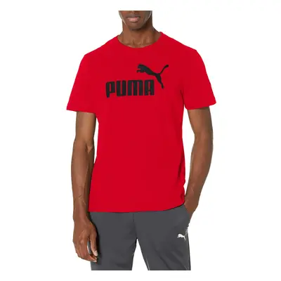 PUMA mens Essential Logo Tee T Shirt Red Small US