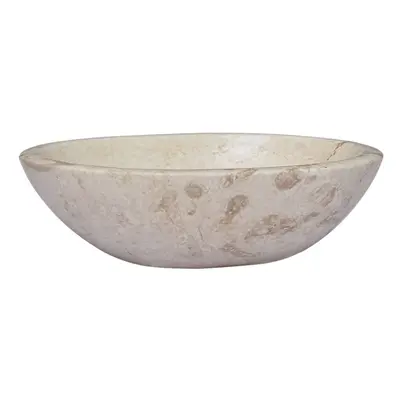 vidaXL Sink Cream 53x40x15 cm Marble Natural Stone Basin Washroom Bathroom