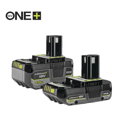 Ryobi 18V ONE+ Lithium+ 4.0Ah & 2.0Ah Battery Dual Pack