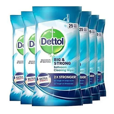 Dettol Big and Strong Bathroom Wipes, Wipes (6 Packs)