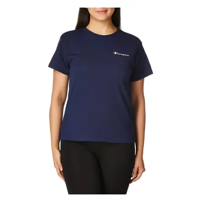 Champion womens Classic Tee Script Logo T Shirt Athletic Navy-y08113