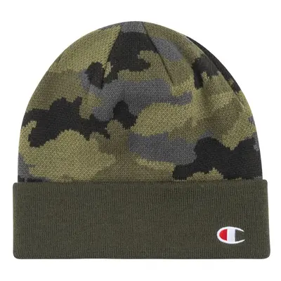 Champion Logo Cuff Beanie Olive Camo One Size