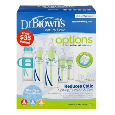 Dr. Brown's Baby First Year Transition Options+ Baby Bottles Gift Set, Teal