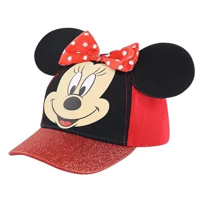 Disney Baseball Cap Minnie Mouse Ears Adjustable Toddler Red Gli