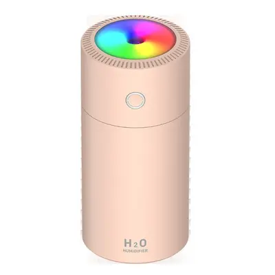 (Pink) 310ML Multi-color USB Nano-fine Car Humidifier Mute Atomization Marquee Humidifier for Li