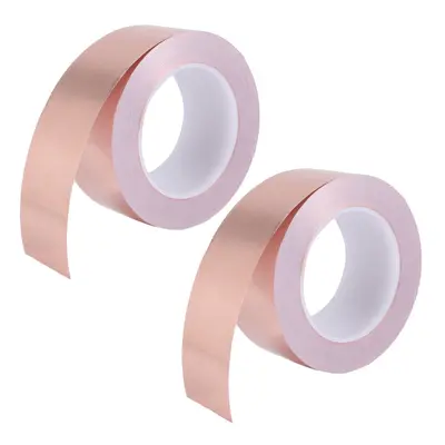 2X Copper Foil Tape 50mm x 30M for EMI Shielding Conductive Adhesive for Electrical Repairs,Snai