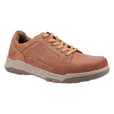 (Brown, (Adults')) Hush Puppies Finley Leather Men's Tan Lace-Up Shoes