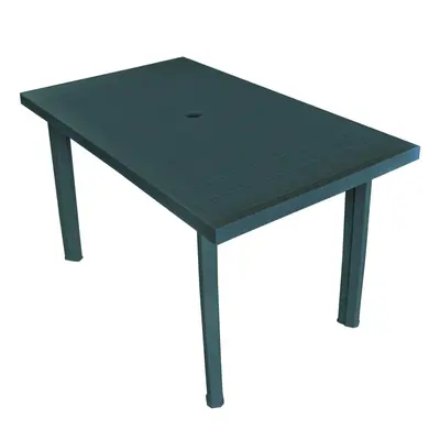 vidaXL Garden Table 126x76x72 cm Plastic Green Outdoor Camping Table Furniture