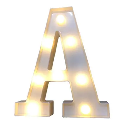 (A) LED English Letter And Symbol Pattern Night Light Home Room Proposal Decor Creative Modeling